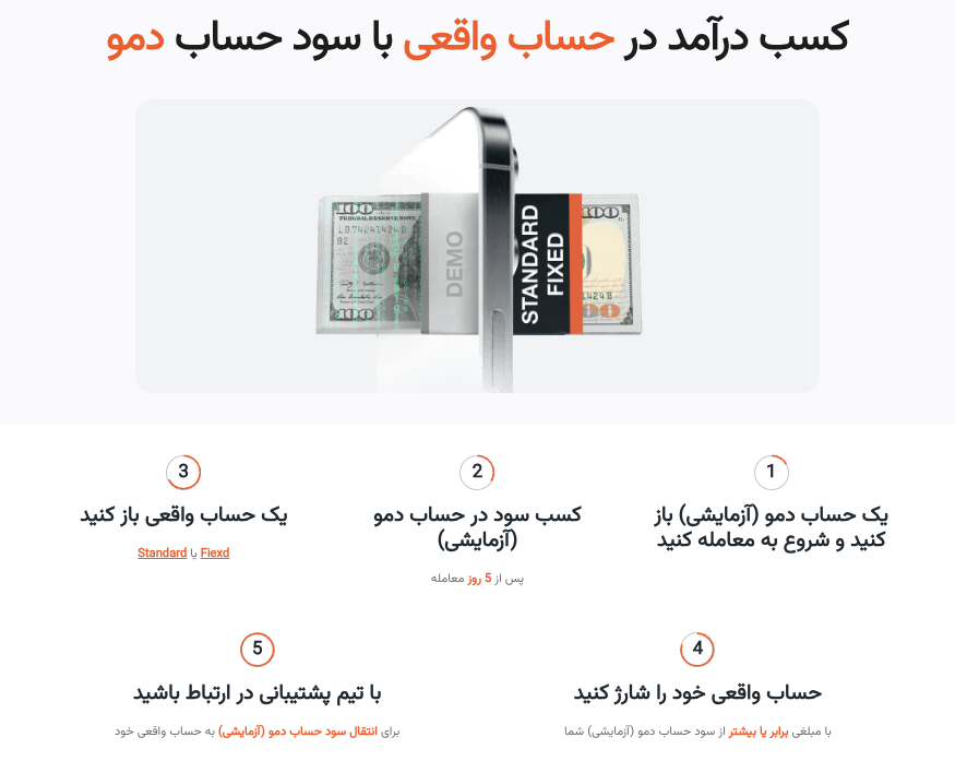 تبدیل حساب دمو به حساب واقعی در آمارکتس